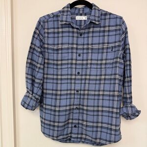 abercrombie kids: Boys Blue / Navy Long Sleeve Flannel, Size 15/16